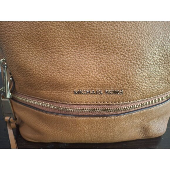 EUC Michael Kors Rhea Medium Pebbled Brown Leather Backpack-Excellent Condition! - Picture 2 of 14